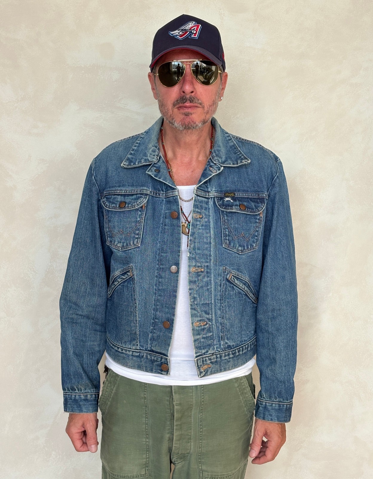 Size 44US / 54EU. Authentic 70s Maverick denim Jacket – Made in USA