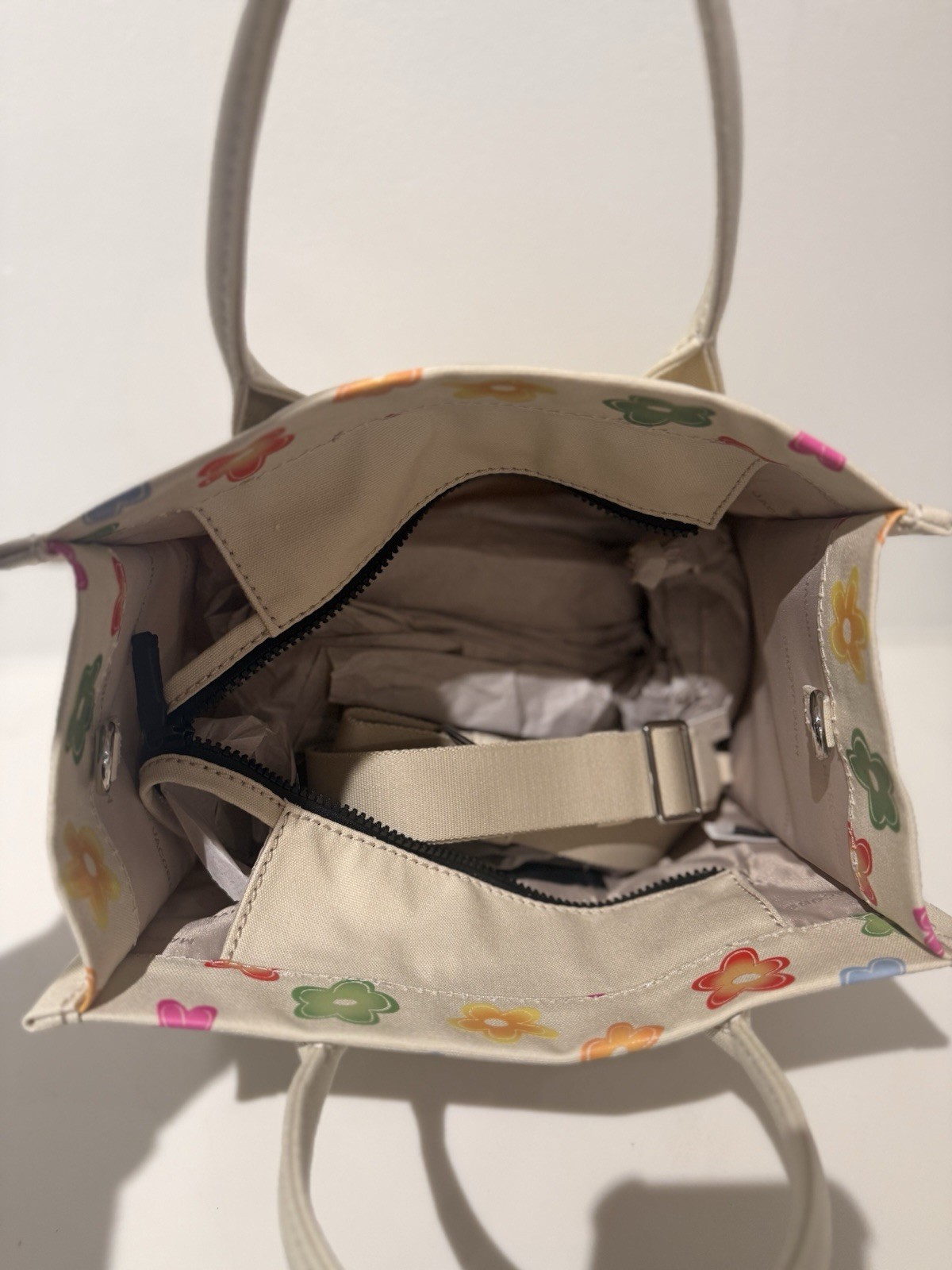 NWT Marc Jacobs medium standard supply flower tote – white multi