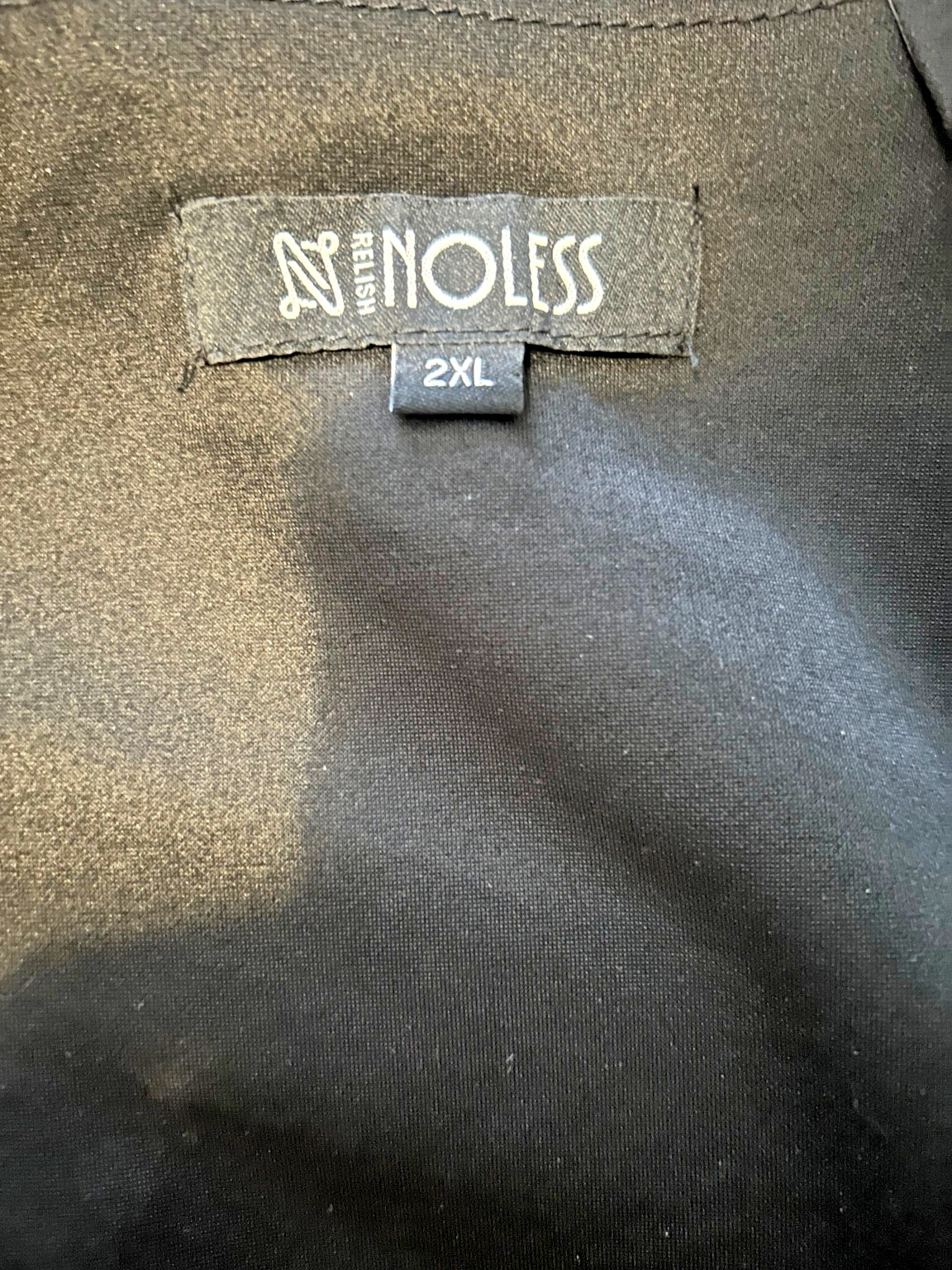 Relish NOLESS Black Fringe Vest No Sleeve Size 2XL