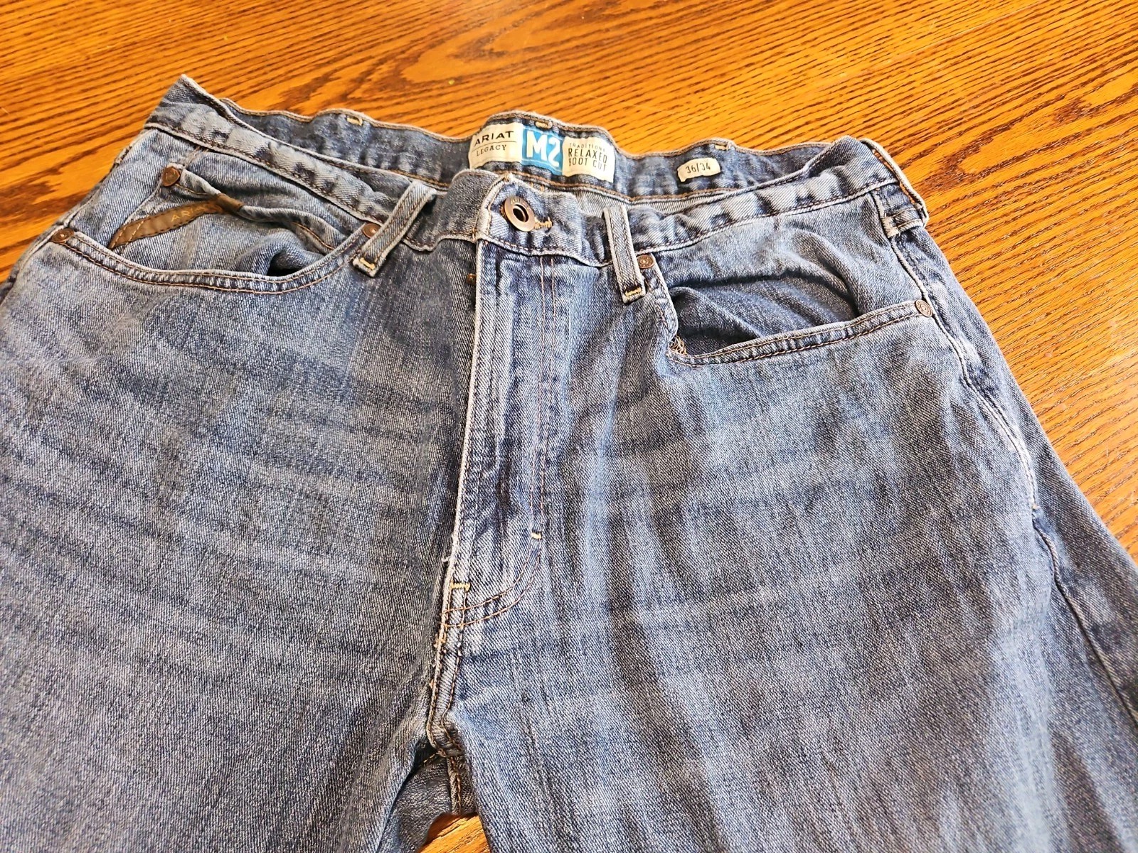 Ariat Legacy M2 Traditional Relaxed Jeans Men’s 36×34 Boot Cut Western Cowboy B1