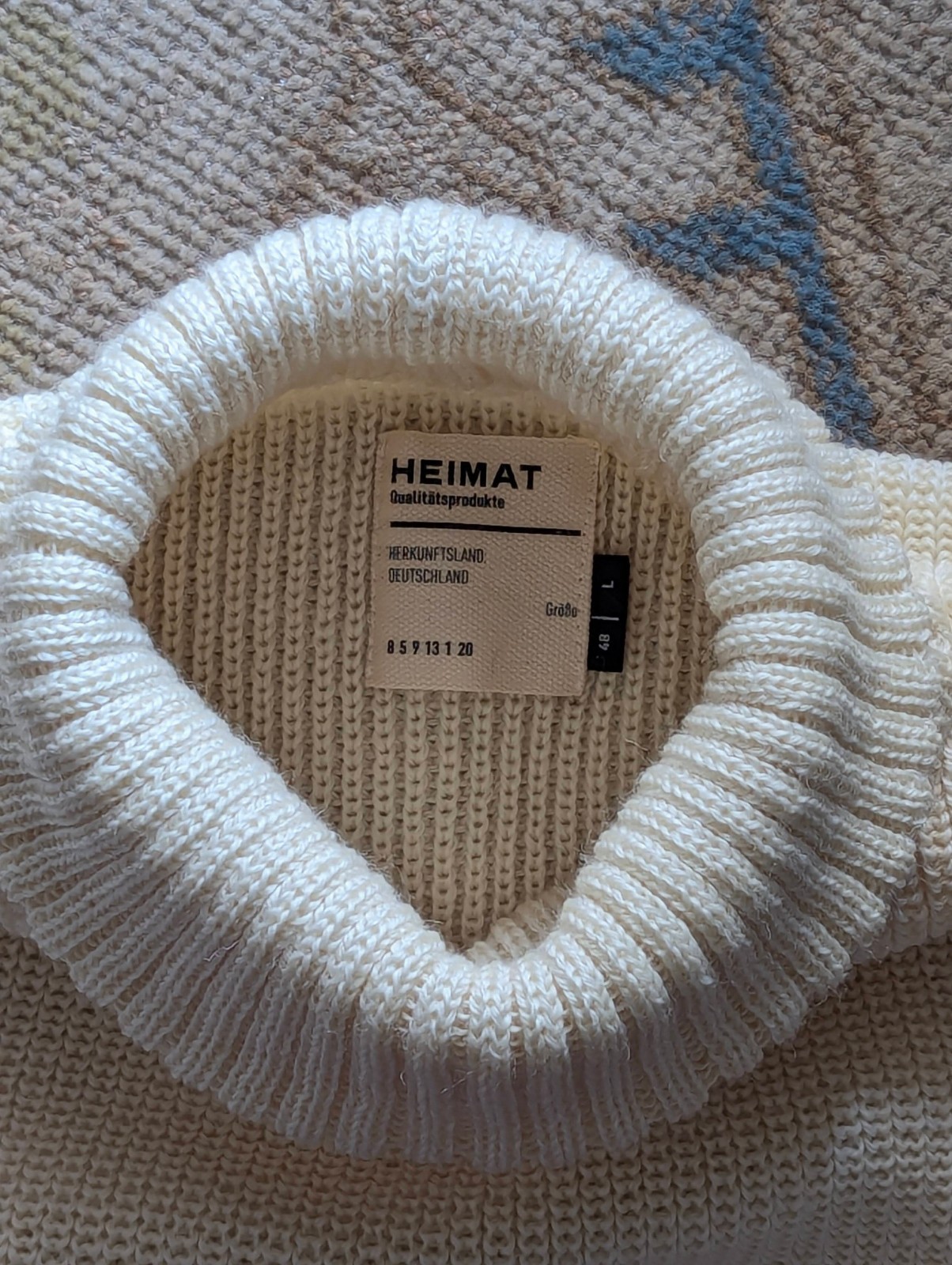 Heimat Textil Rollneck Sweater – Size L (48) – Made in Germany
