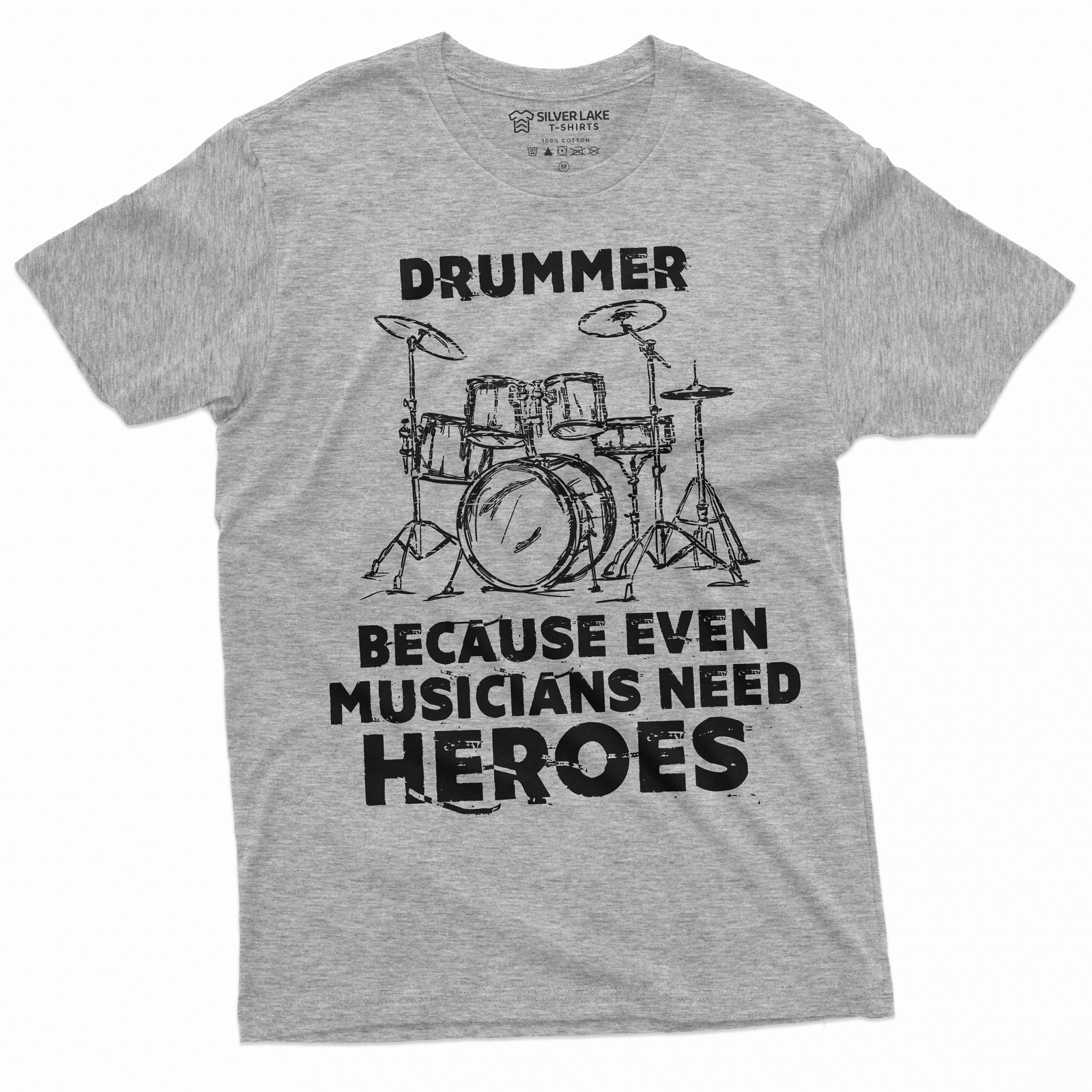 Drummer T-shirt funny gift drumming music musician band tee shirt Gift for him