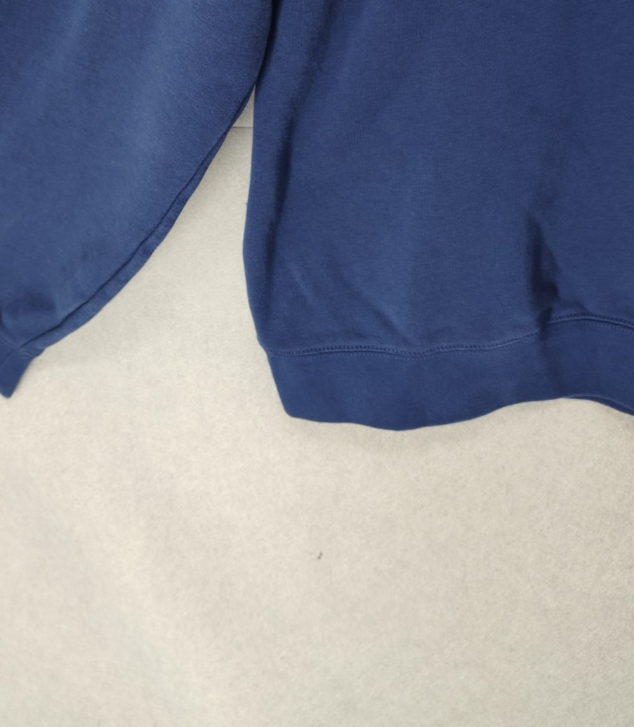 Metalwood Men Sweatshrit Medium Blue Graphic Print Long Sleeve Regular Pullover