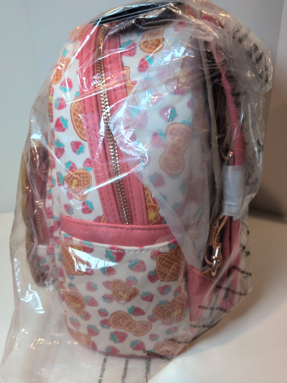 🧇 Loungefly Sanrio Hello Kitty Breakfast Waffle Mini Backpack + Wallet NWT