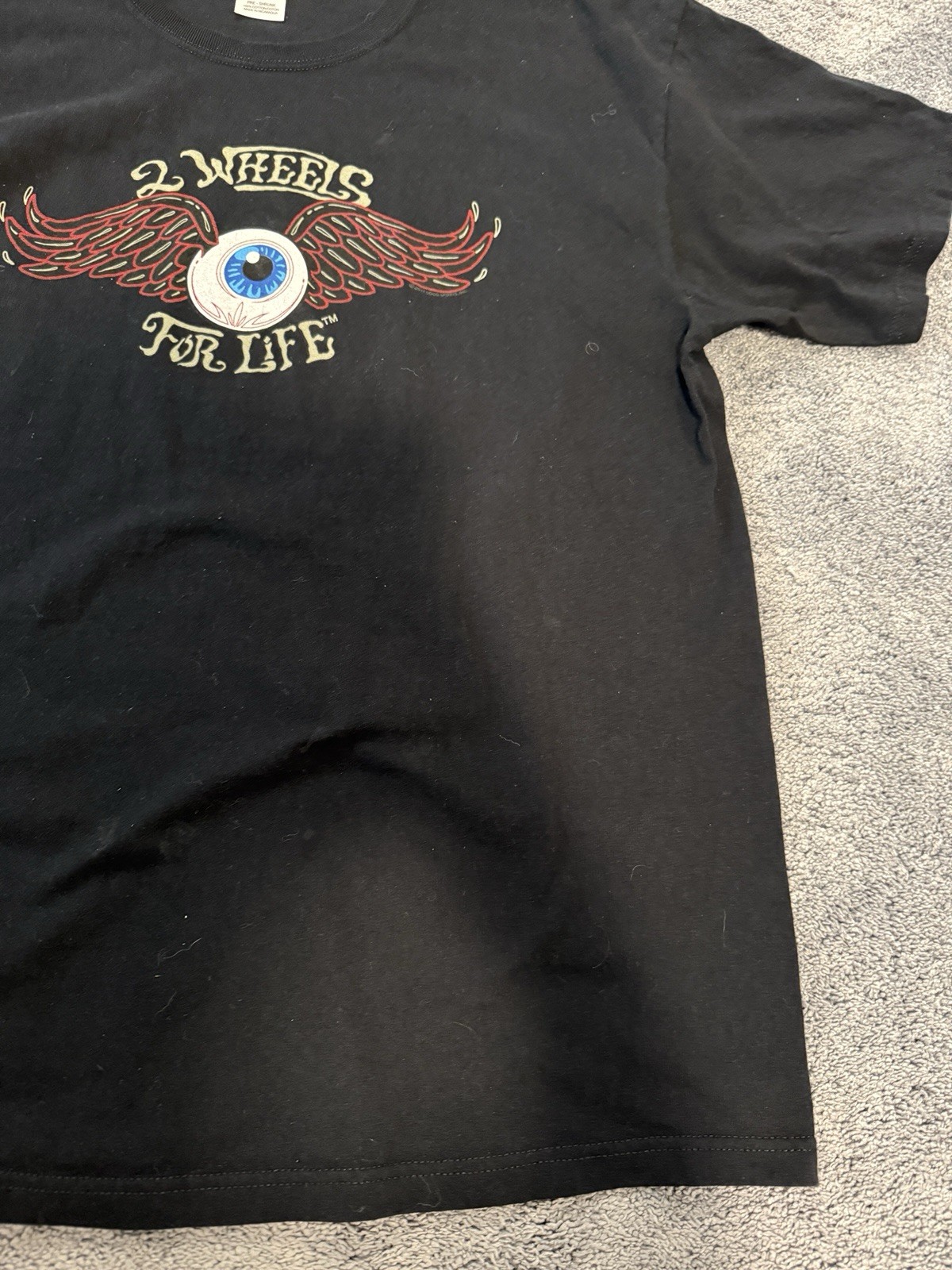 Hot Leathe Legendary Eye Roses Graphic T-Shirt Black XL Vintage Style Streetwea.