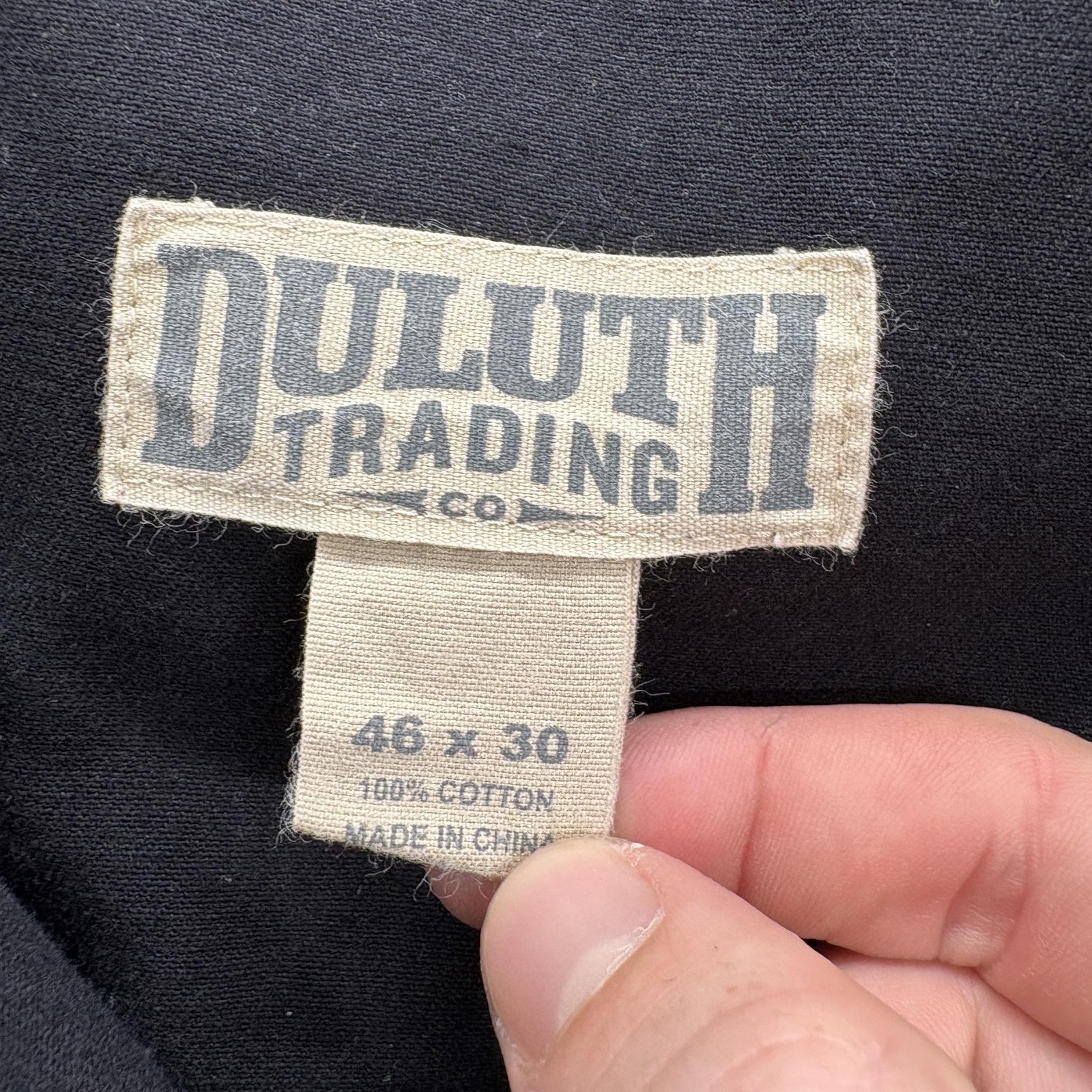 Duluth Everyday Twill Carpenter Pants Mens 46×30 Black Crouch Gusset Workwear