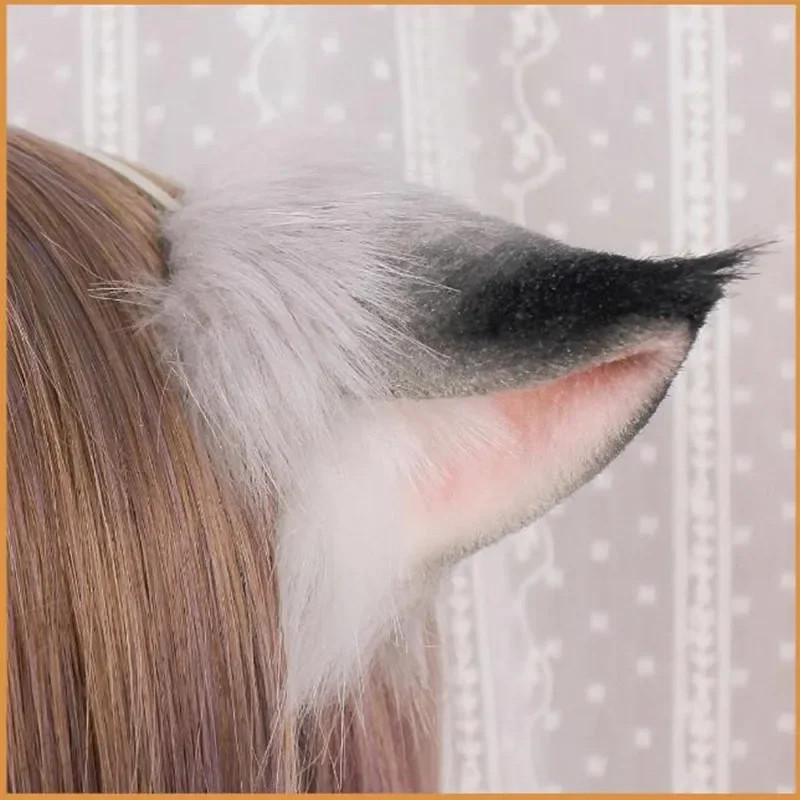 Anime Wolf Ear Headear Beast Fox Ear Hairhoop Halloween Christmas Cosplay Prop