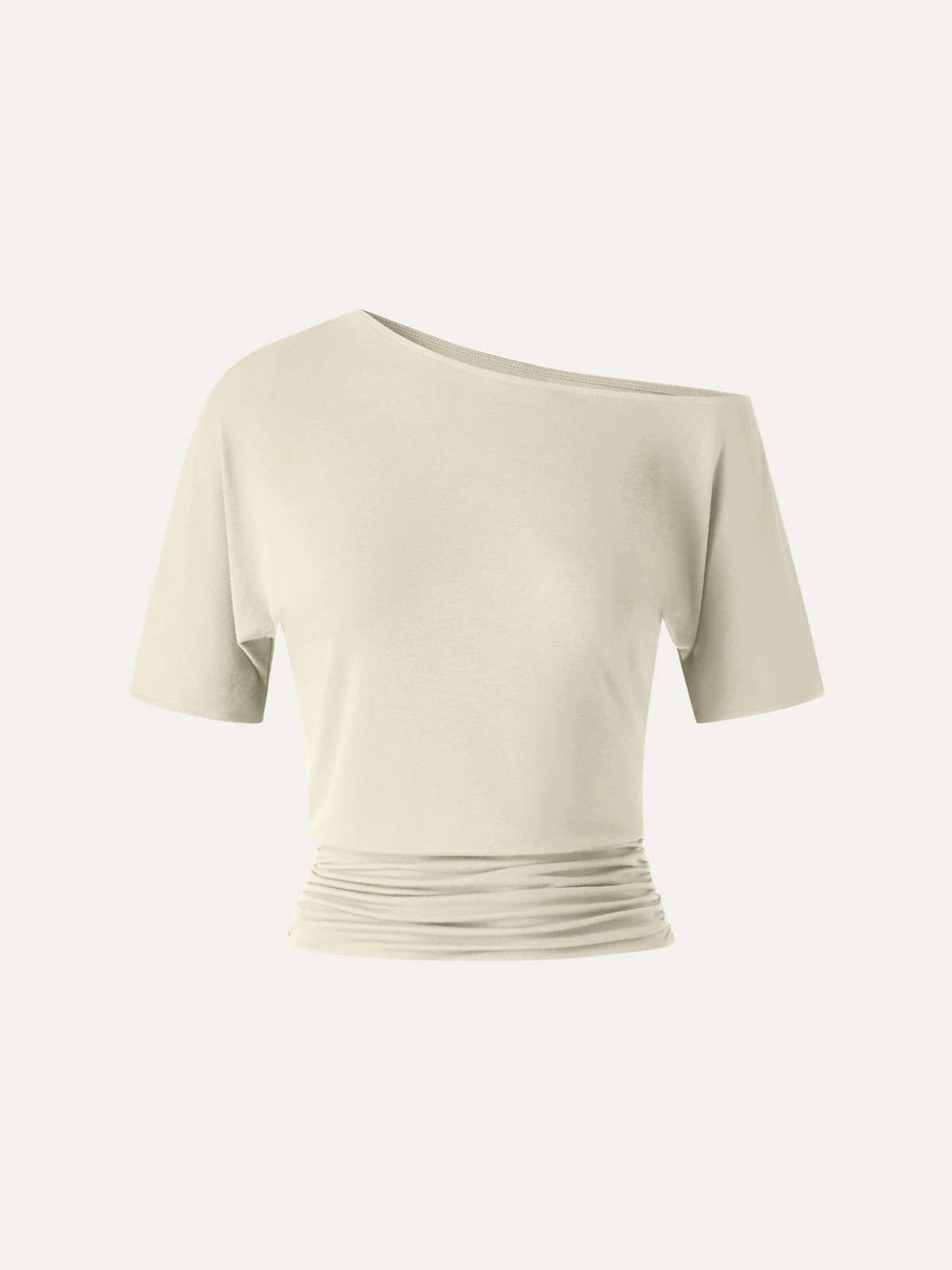 CoolTouch Relaxed Short Sleeve Ruched Top