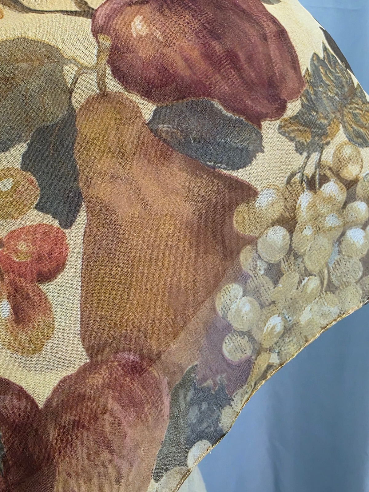 20×20 inches square grapevine scarf VTG muted tones