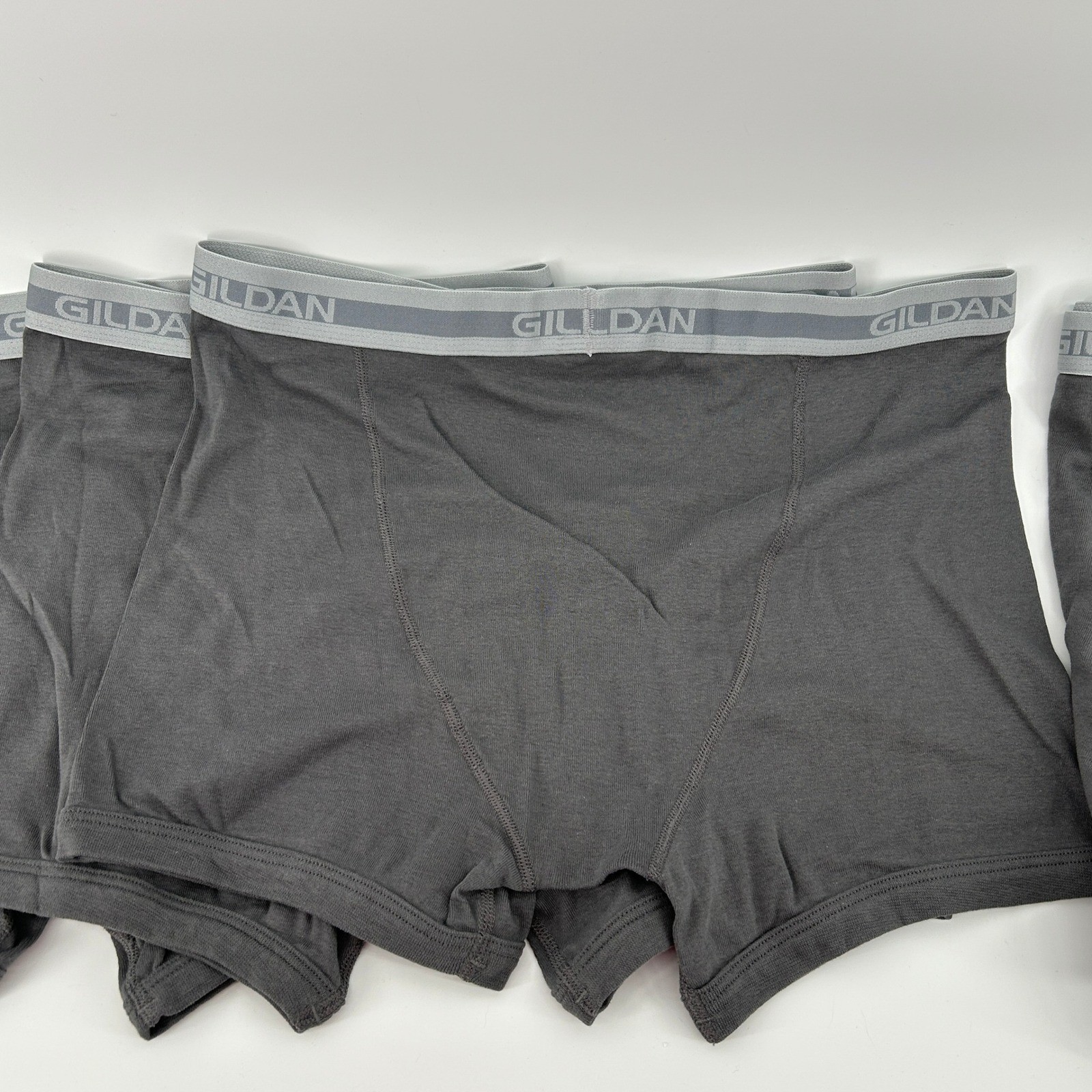 Gildan Mens Boxer Briefs 5 Pack Charcoal Gray 100% Cotton 2XL 44-46 Waist NWOT