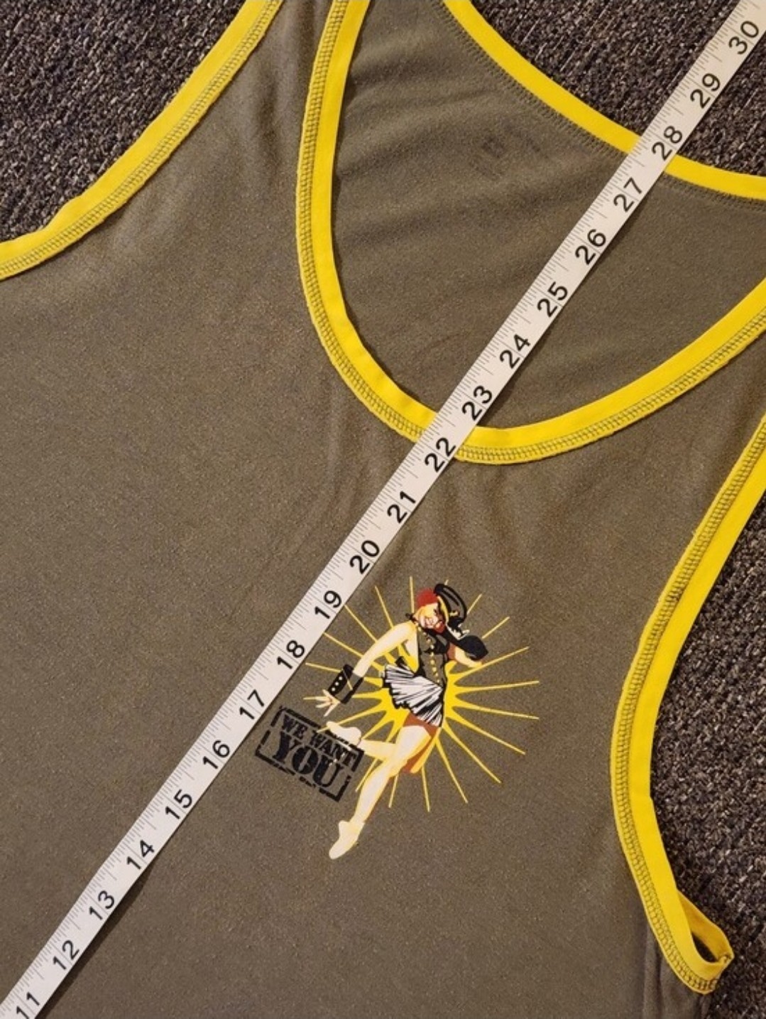 💪MEDIUM Papi💪 – Green/Yellow “We Want You” Tank