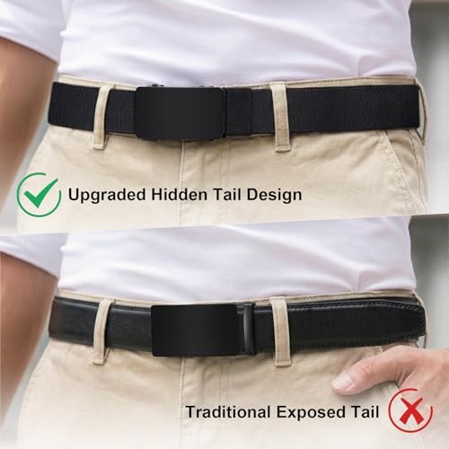 2-Pack 1.5″ Stretch Fits Waist 42–46 in | Overall Length 55 in Black – 2-pack