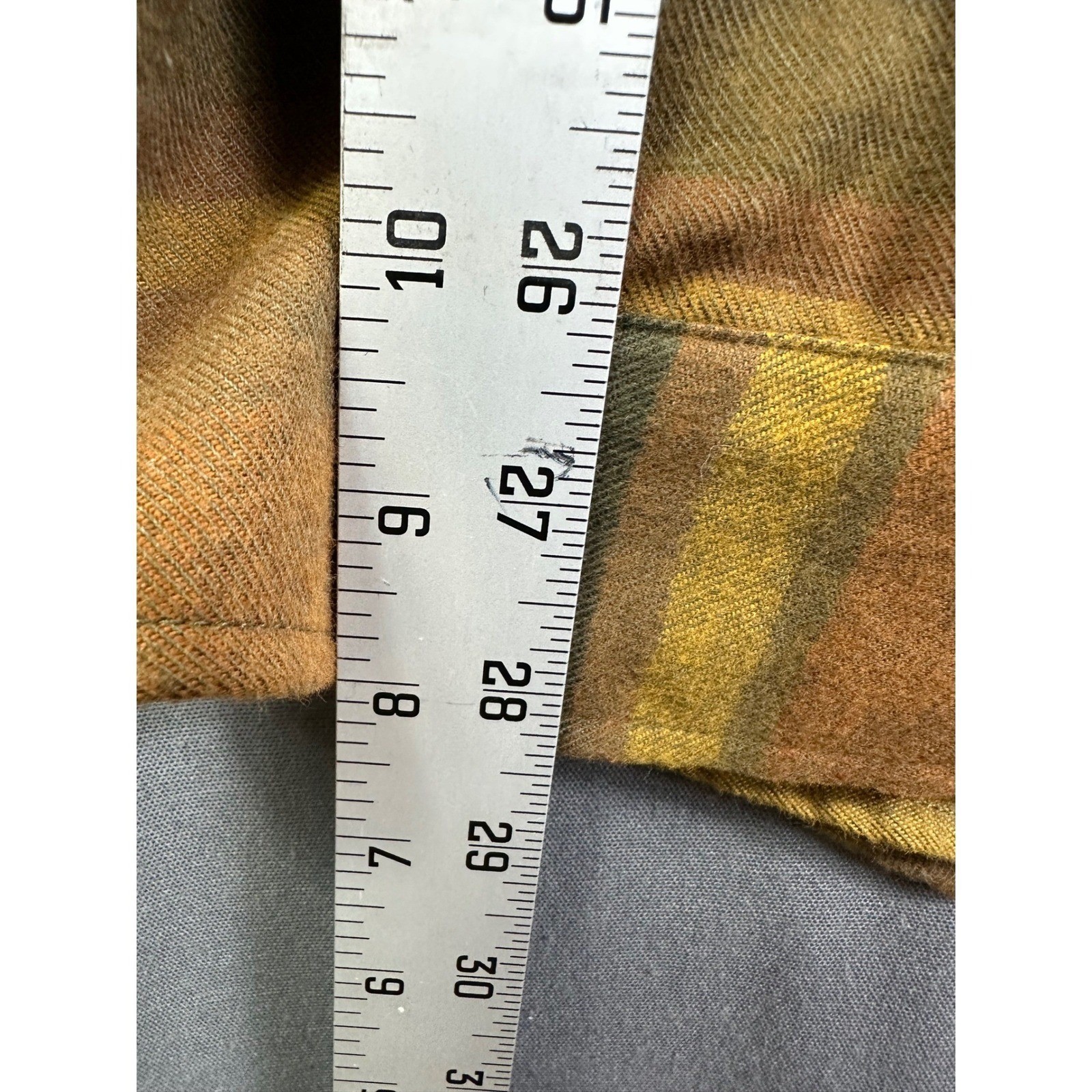 Troll Co Dirty Hands Clean Money Flannel Shirt Men 2XL Striped Snap Front Brown