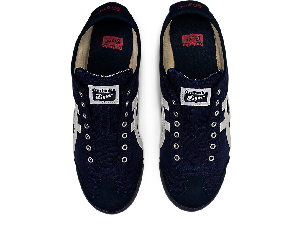 Onitsuka Tiger MEXICO 66 SLIP – ON Canvas WHITE BLACK CREAM BIRCH NAVY TRICOLOR