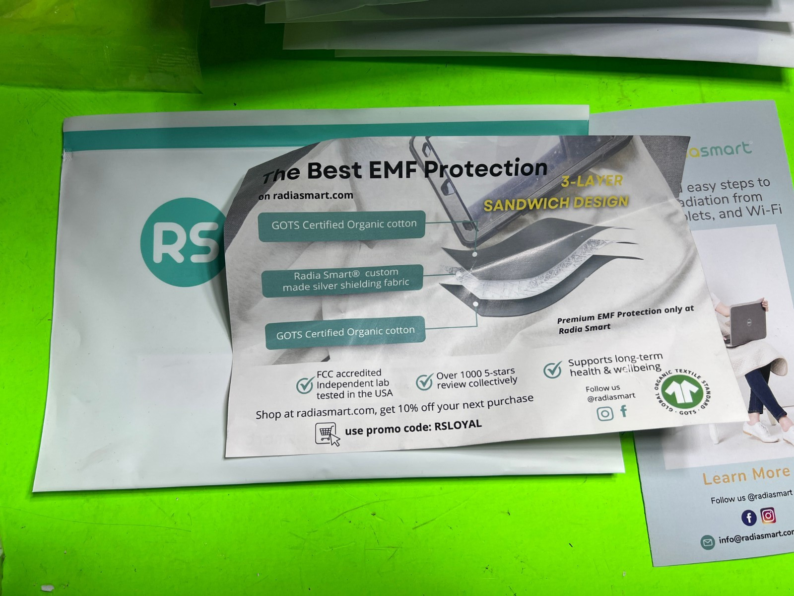 EMF Protection, Slouch Beanie, 5G, RF Shielding, Microwaves Wifi Protection