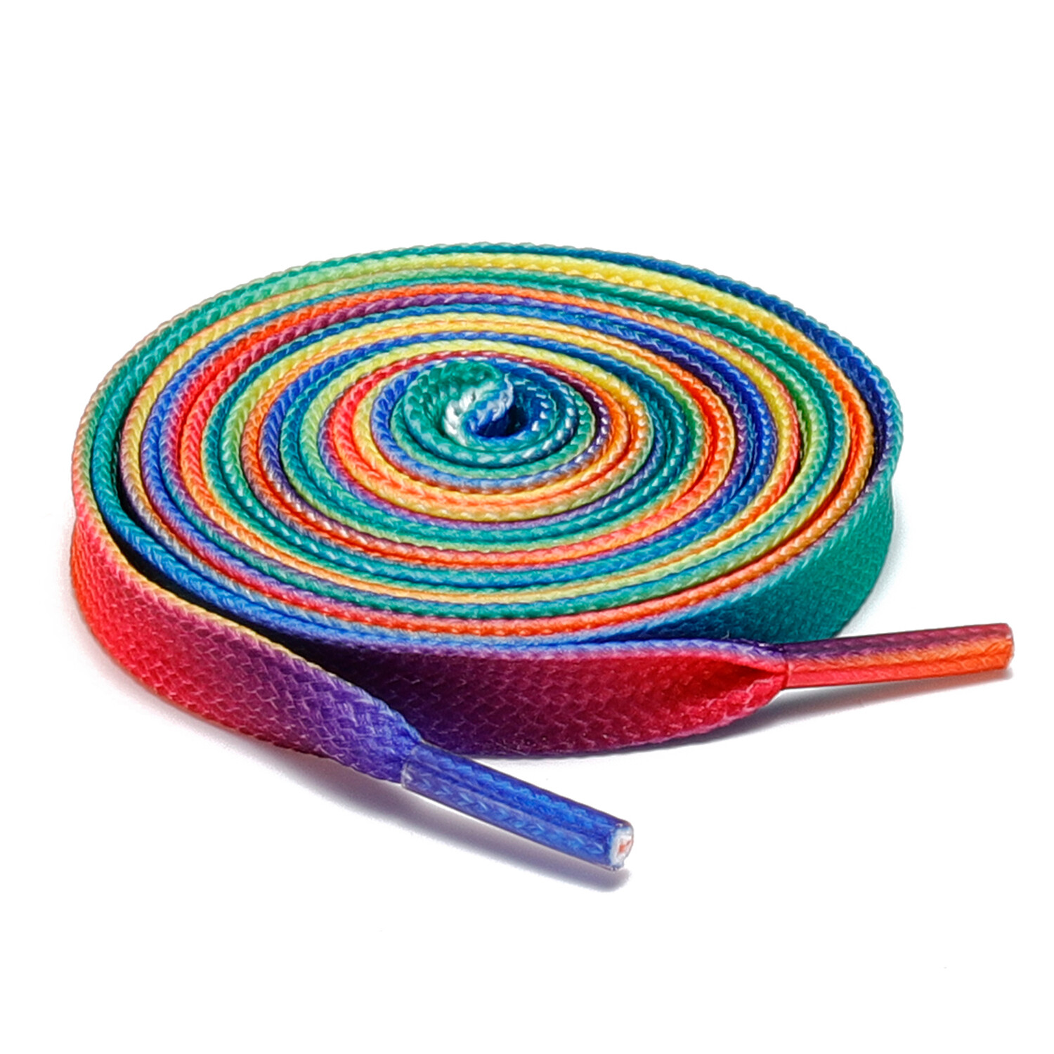 2Pair 24 36 45 63 72 Inch Flat Shoelaces Replacement for Sneakers Boots Rainbow
