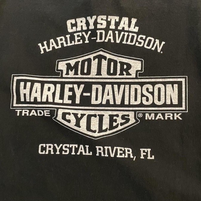Harley-Davidson Thrashed Crystal River FL Short sleeve Shirt Men’s Large Black