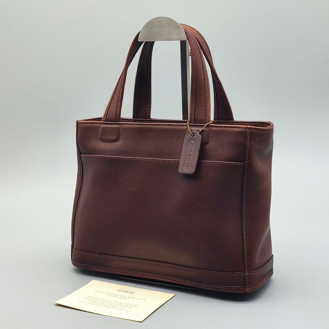 Old Coach Tote Bag with Charm 9303 Bleecker Brown