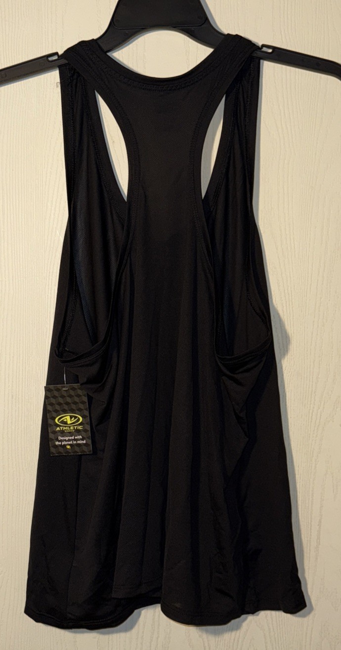 Womens Exercise Tank Athletic Works Black Pullover Top Shirt Size XL 16-18