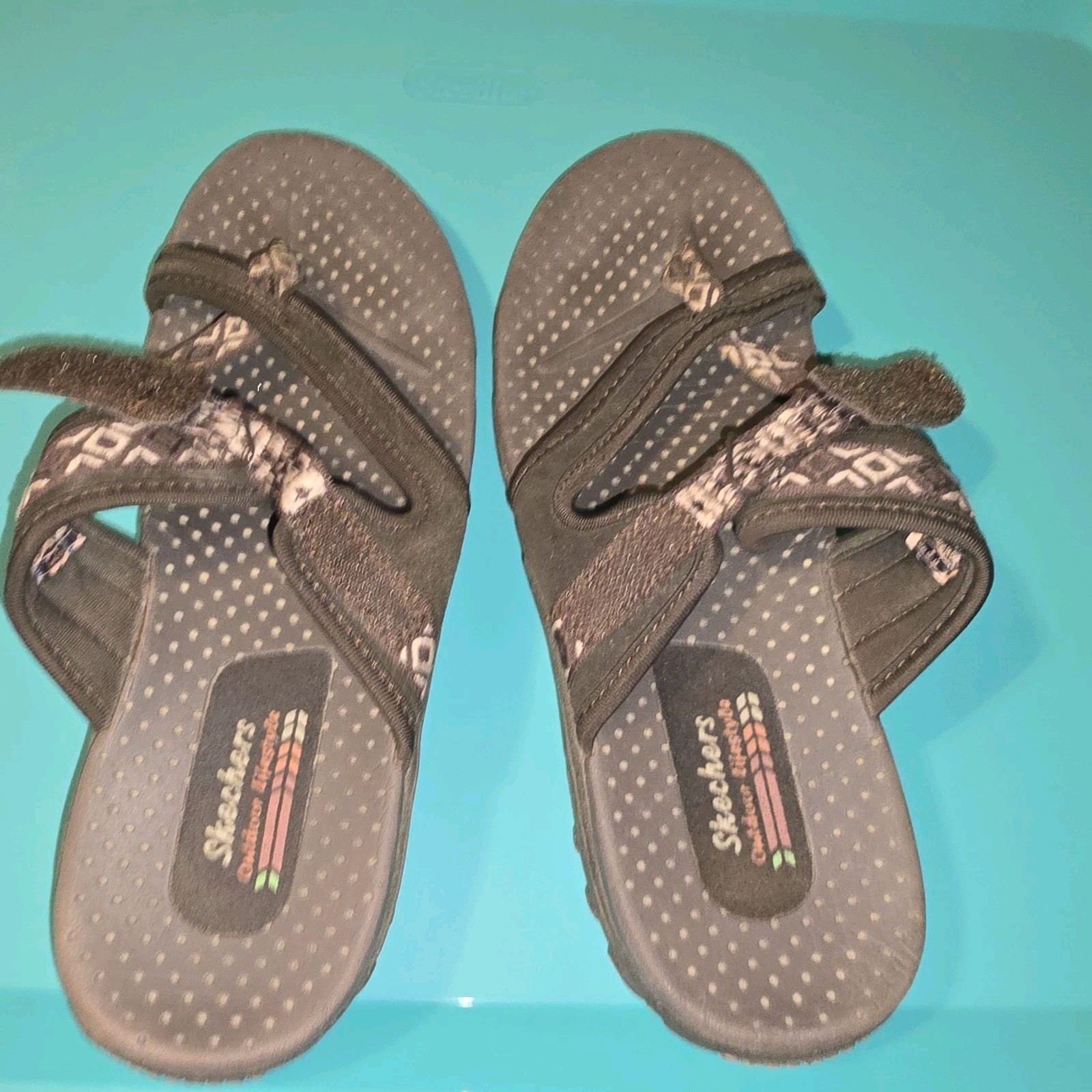 Skechers Sandals/Slides Reggae Trailway Outdoor Lifestyle Brown Sz 9
