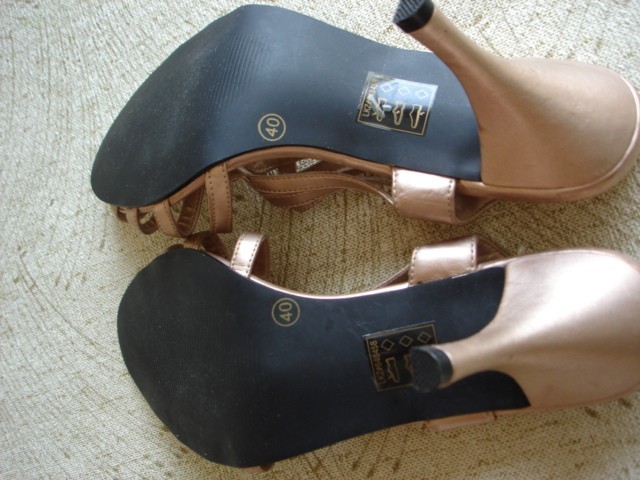 Ankle Strappy Open Toe Stilettos High Heel Sandals Bronza Sz 8,5/UK 6,5 /EUR 40