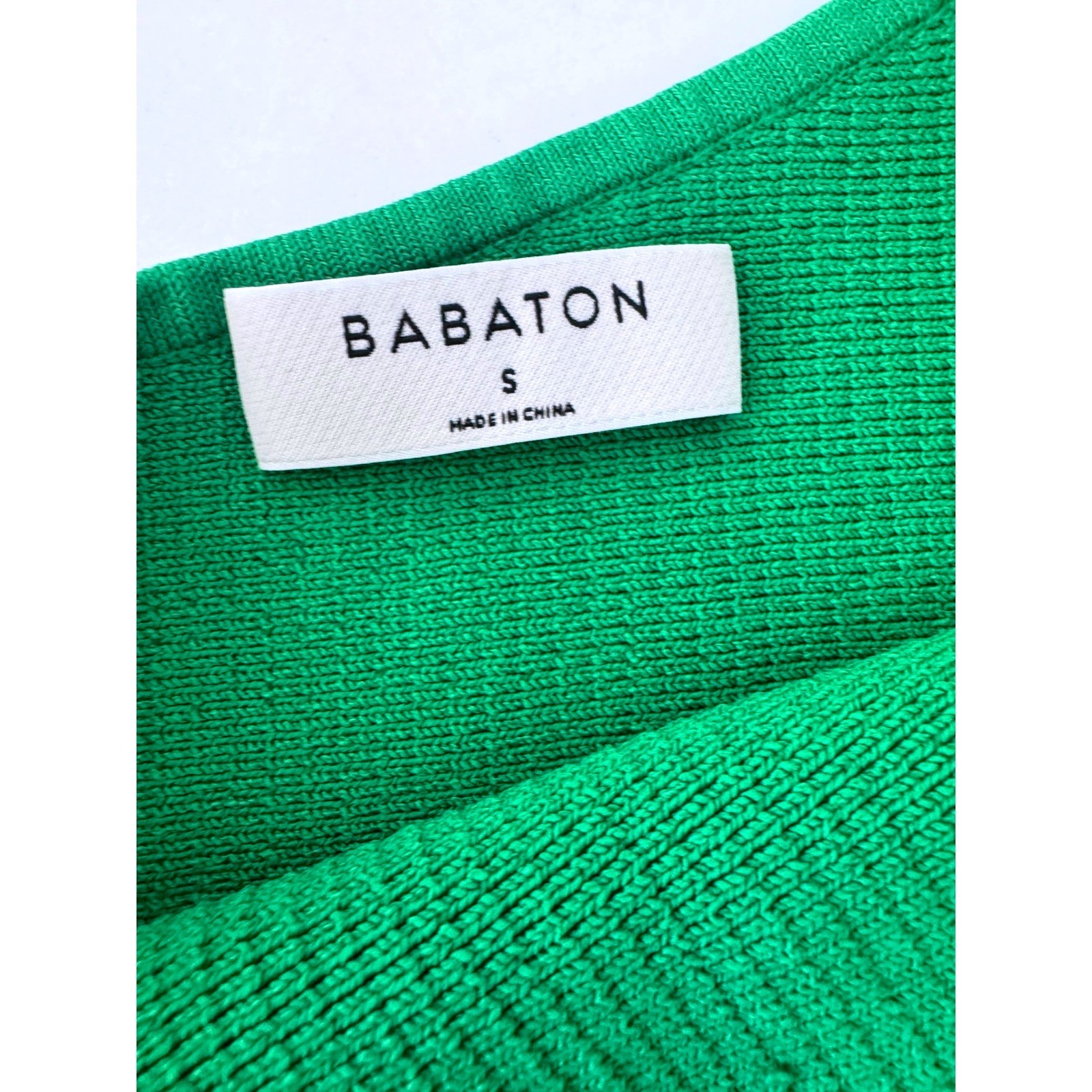 Aritzia One Shoulder Tank Top Ribbed Sculpt Knit Green Babaton Size S
