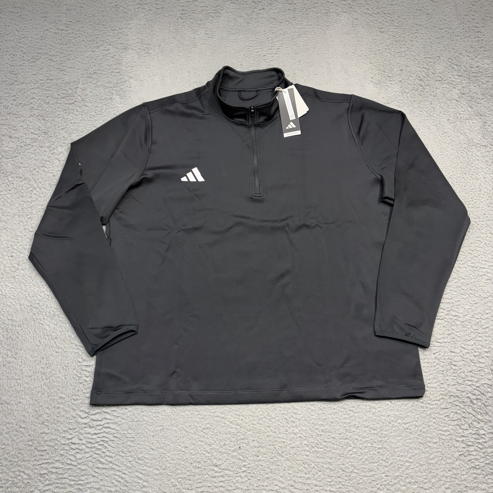 Adidas 1/2 Zip Golf Pullover Jacket Men’s Size XL Black White Long Sleeve HY7894