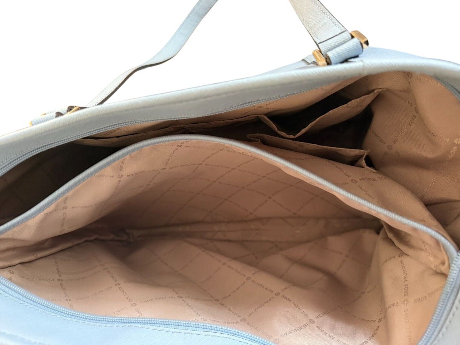 Michael Kors light blue Saffiano tote 💙