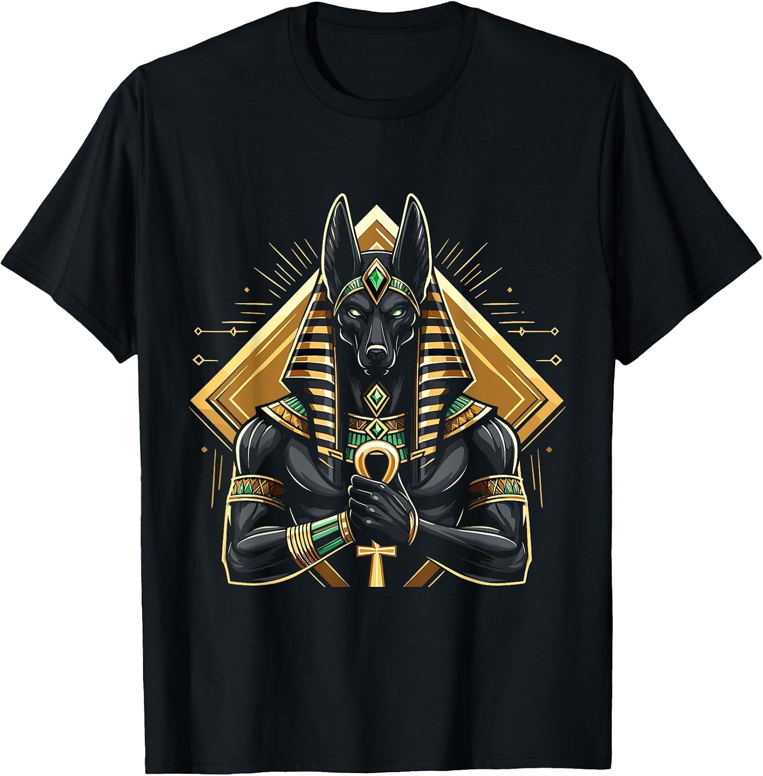 Anubis Egyptian Hieroglyphs T-Shirt – Ancient Pharaoh Inspired Design