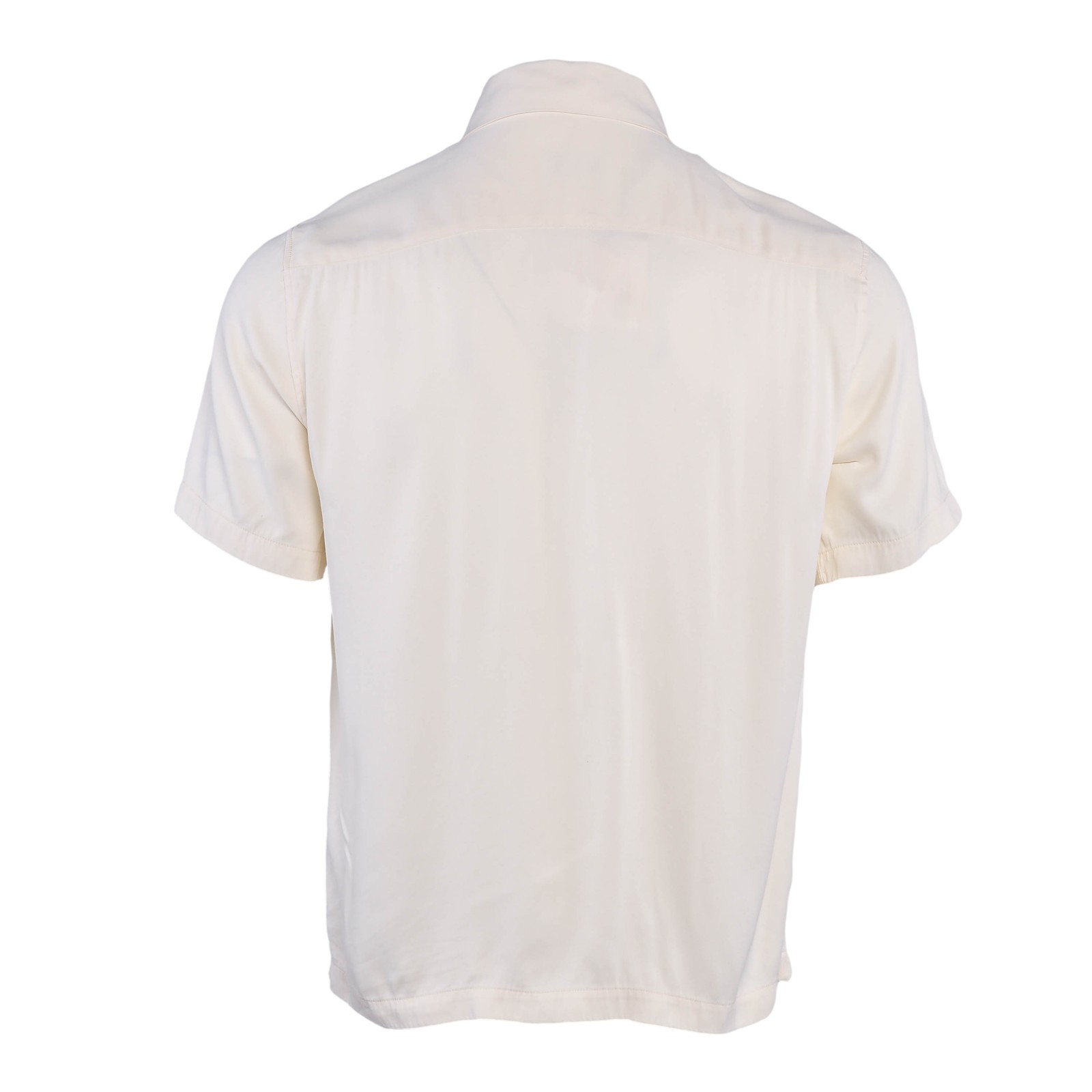 Sandro shirt ecru size L men’s short sleeve shirt collared shpcm00822