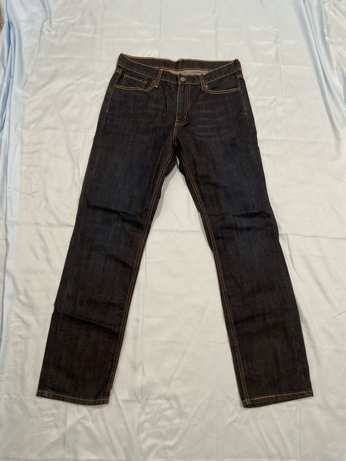 Levi’s Men’s Athletic Fit Jeans Blue Dark Wash Denim Mid Rise Straight 5-Pocket