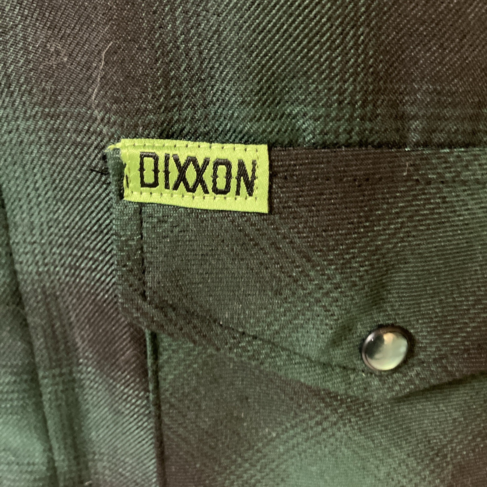 Dixxon Flannel Co Shirt Mens XL Green Black Plaid Absinthe D-Tech Free Shipping!