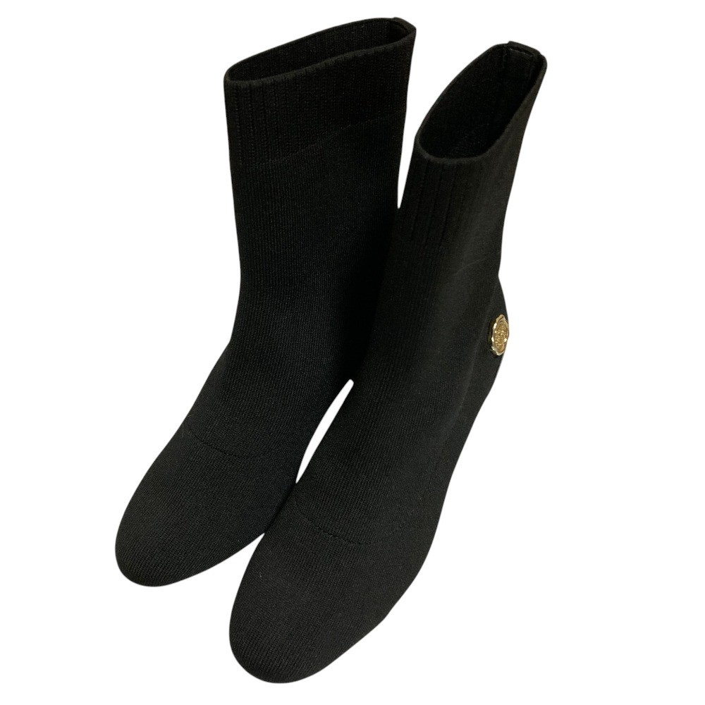 Anne Coquine knit socks for short boots, size 9.3 inches, black. Women USED