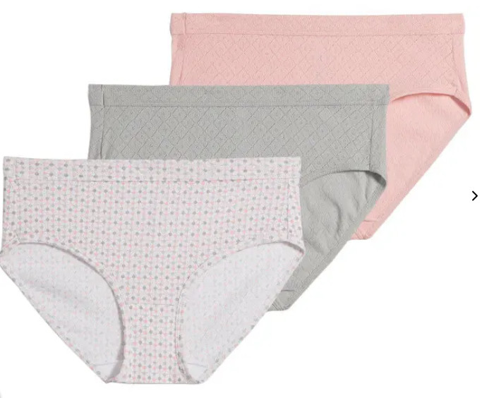 JOCKEY Elance Breathe Womens (3 Pk) Hipster Cotton Panties Szs 8 9 10 #1540 NIP