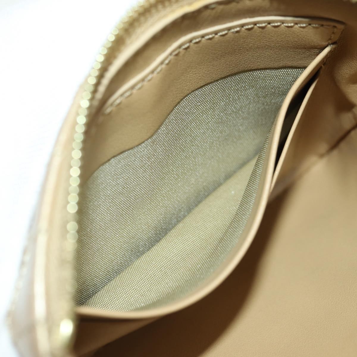 CELINE C Charm Coin Purse Leather Gold Auth am11616V
