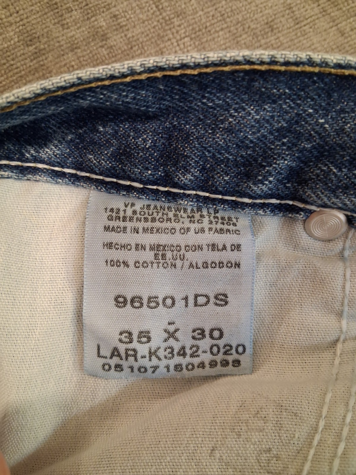 Wrangler Jeans 5 Star Premium Dark Stonewash 35×30 Regular Straight, Higher Rise