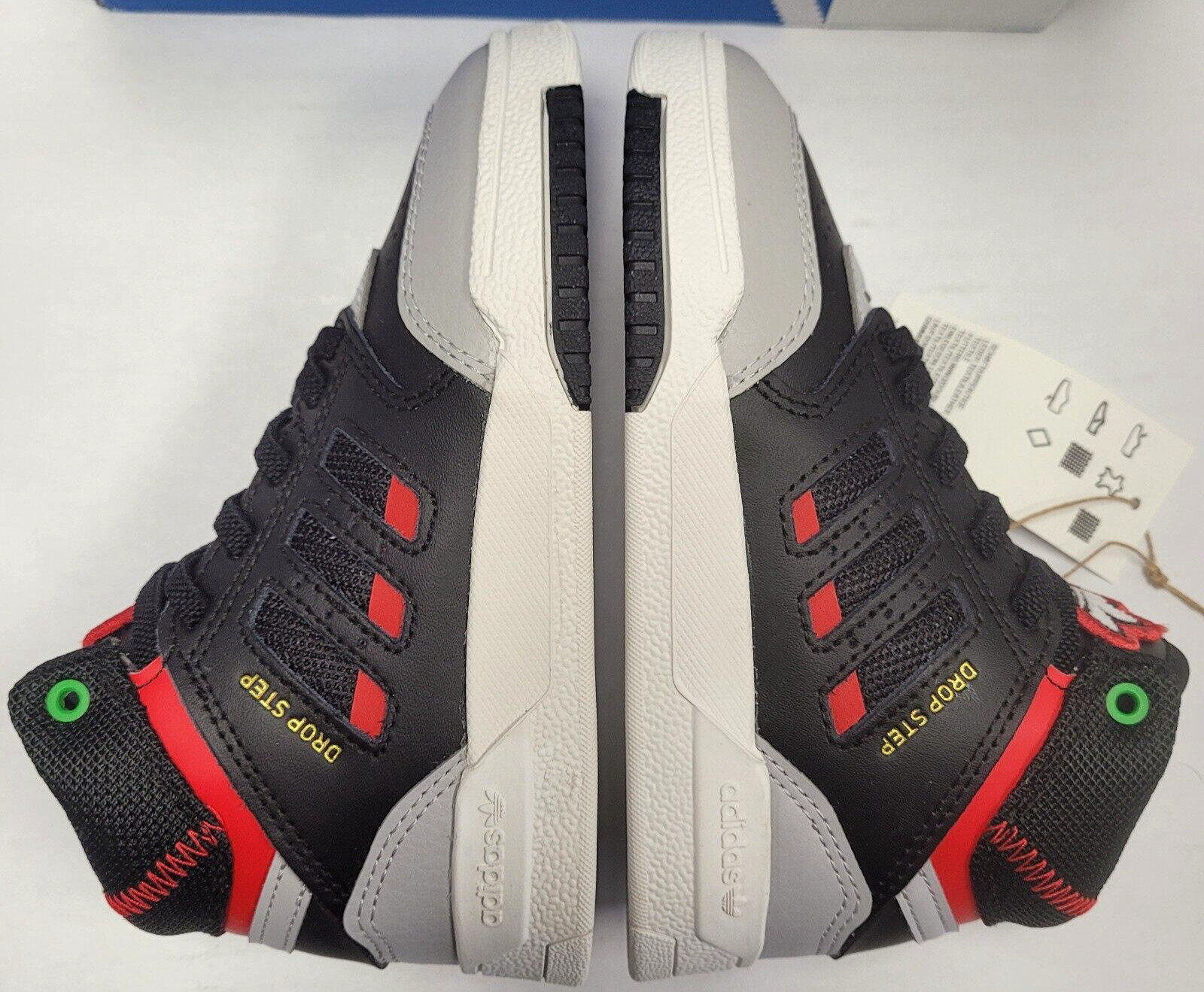 Adidas Drop Step Children’s US 11.5K Sneakers GX6517 Black Grey Red NEW with Box
