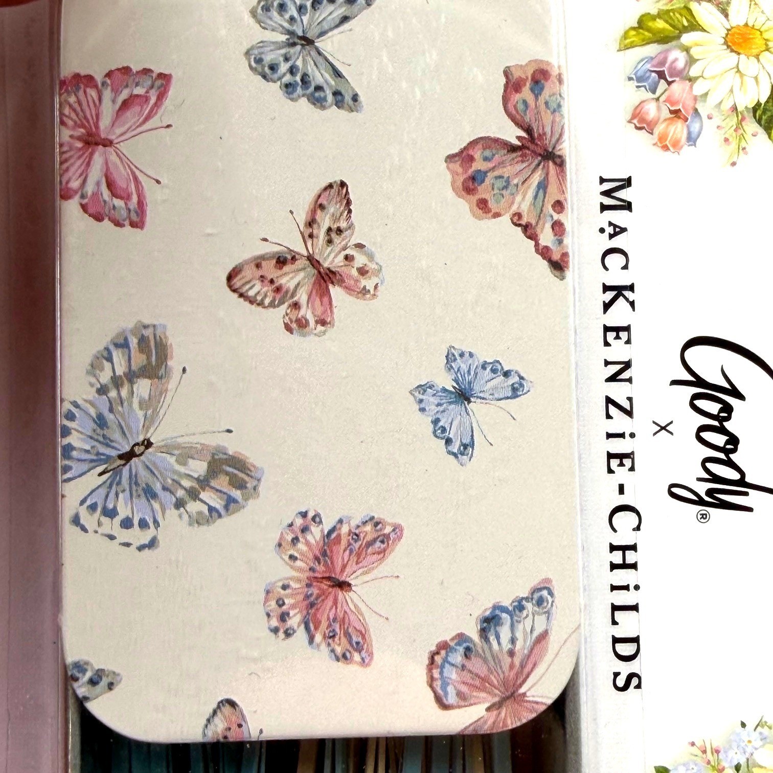 Goody x MacKenzie-Childs Bobby Pins 45ct with Butterfly Keepsake Tin 19459 NEW