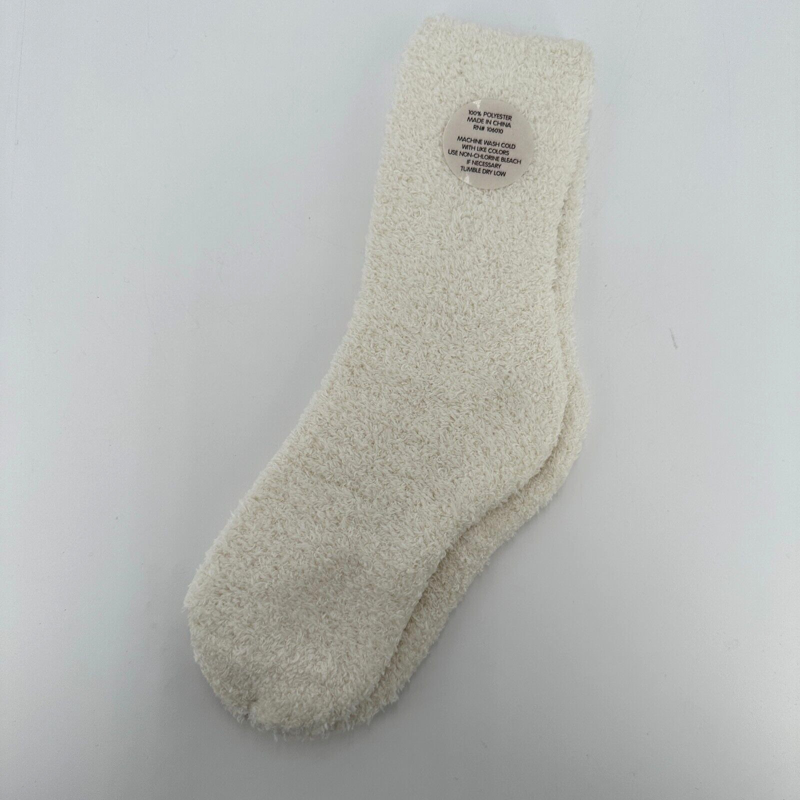 Softies Women’s Fuzzy Marshmallow Socks Ivory OS Comfy Socks Lounge NEW