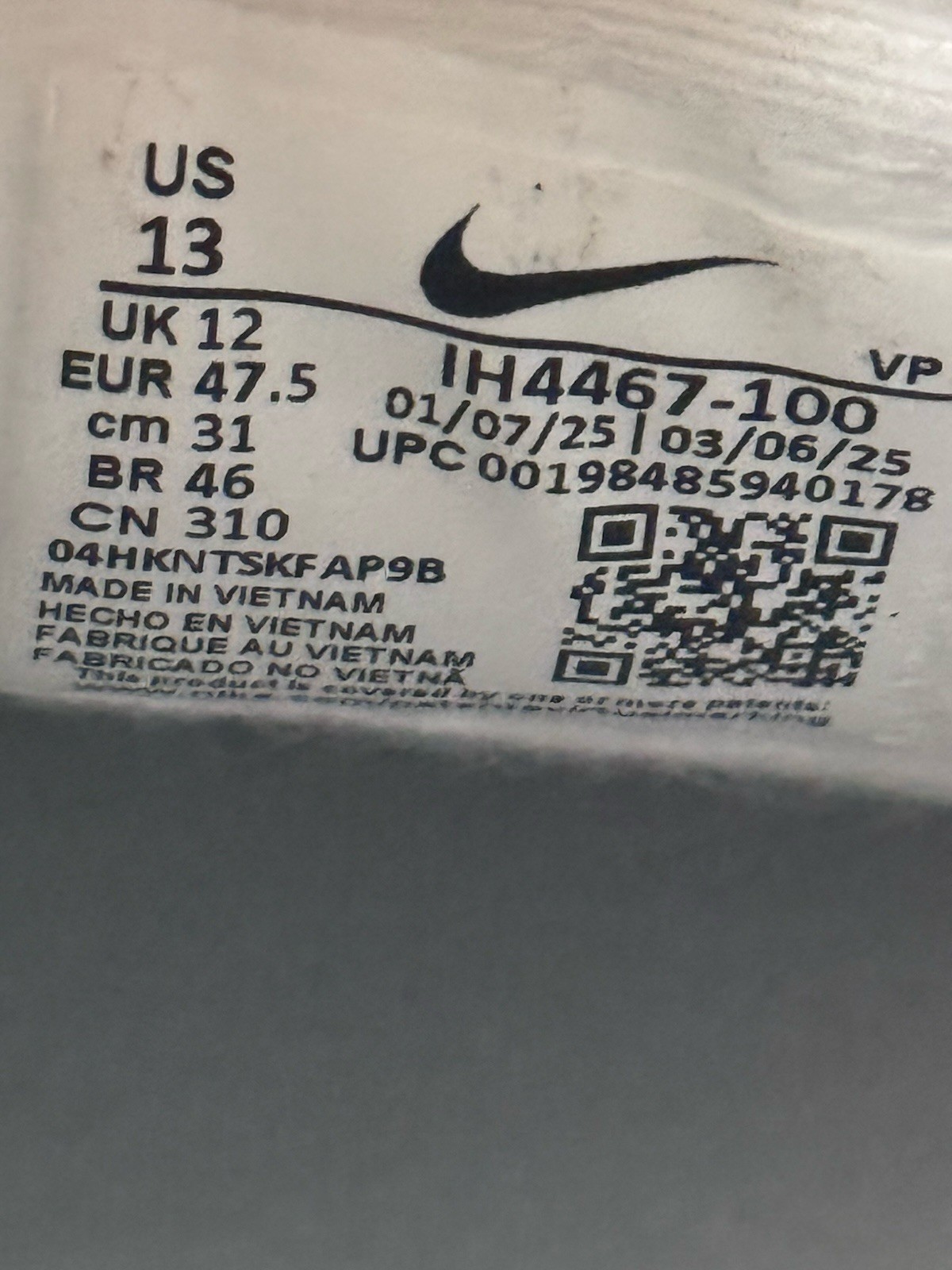 Size 13MEN – Paris Saint-Germain x Nike Total 90 3 SP White Midnight Navy 👊⭐️✅