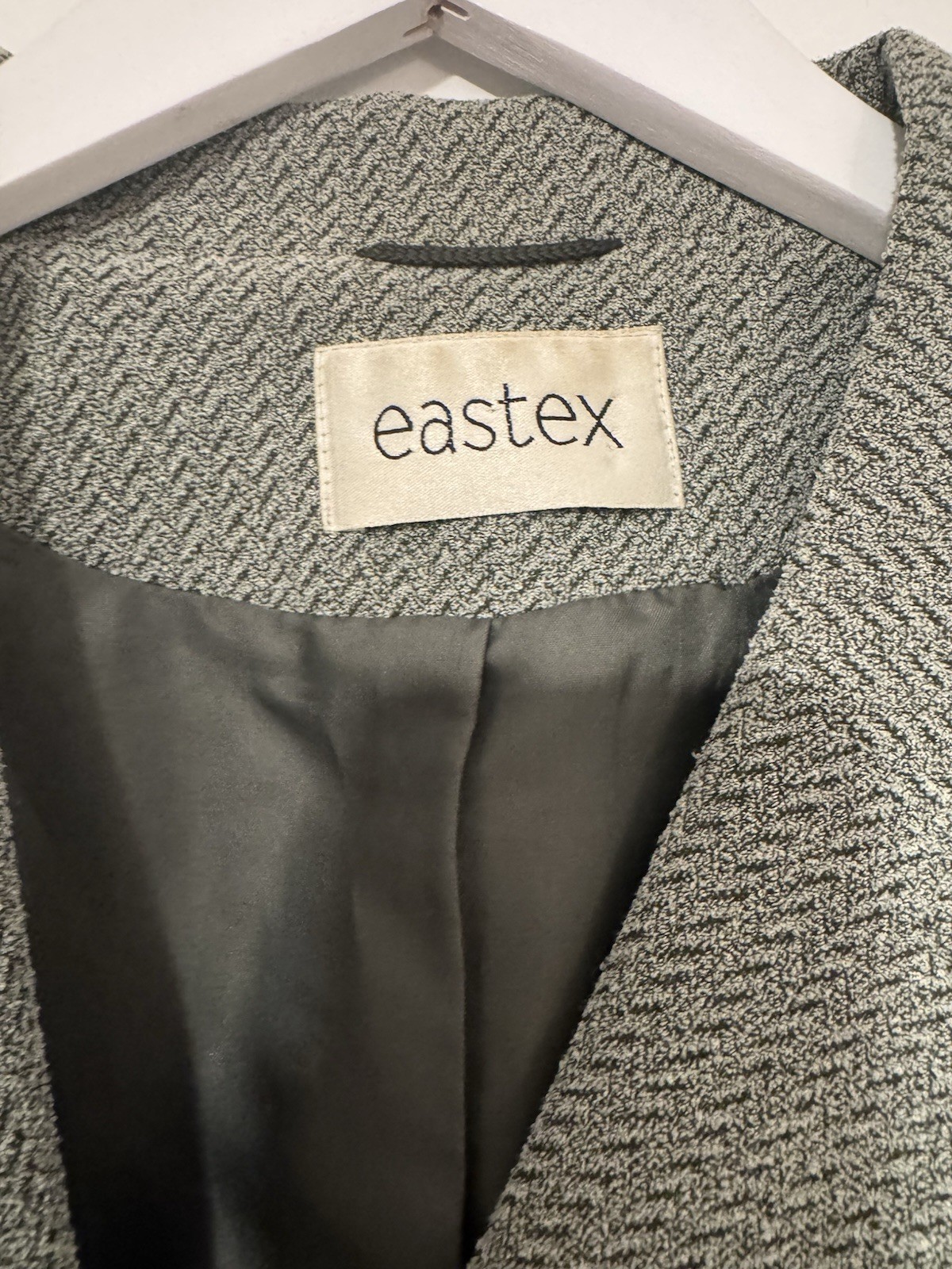 Eastex Vintage Grey Herringbone Wool Blend Blazer – Site 20 – New Without Tags