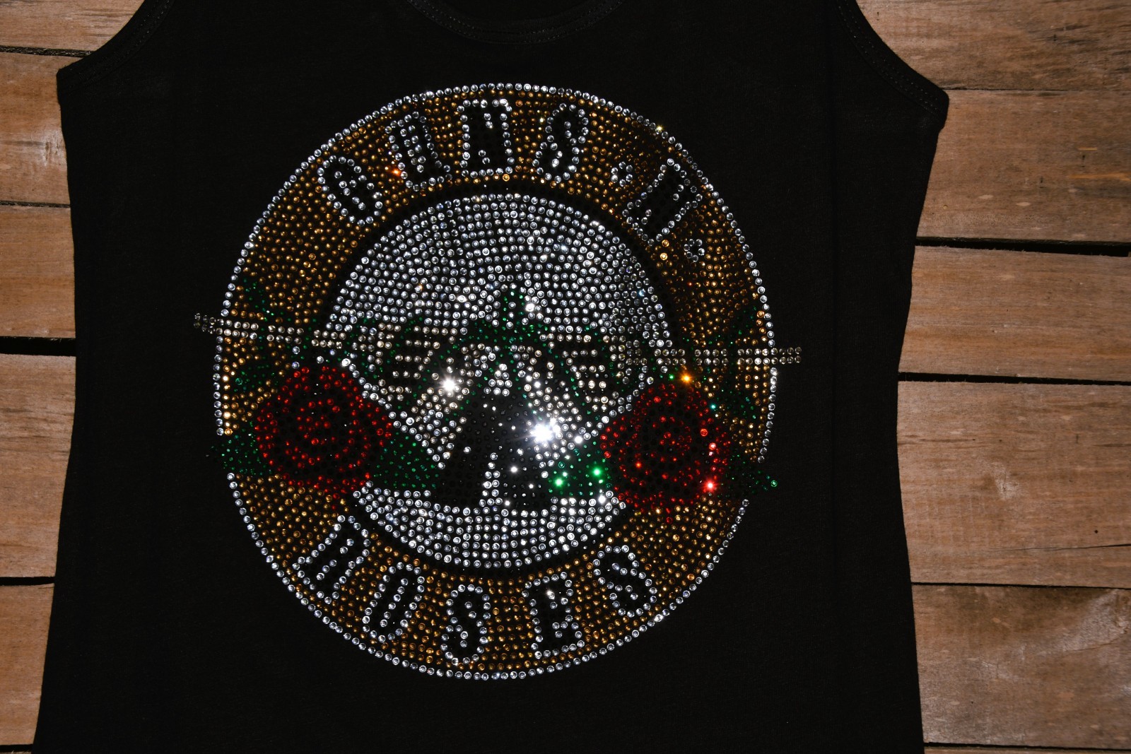 Guns N Roses rhinestone bling racer back tank top XS, S, M, L, XL,XXL