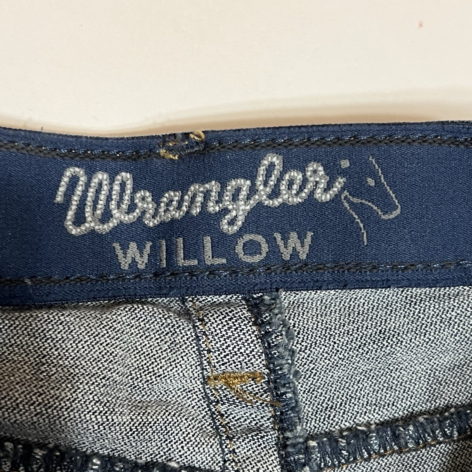 Wrangler Willow Ultimate Riding Jeans Boot Cut Women 7×34 (30×33) Stretch Blue