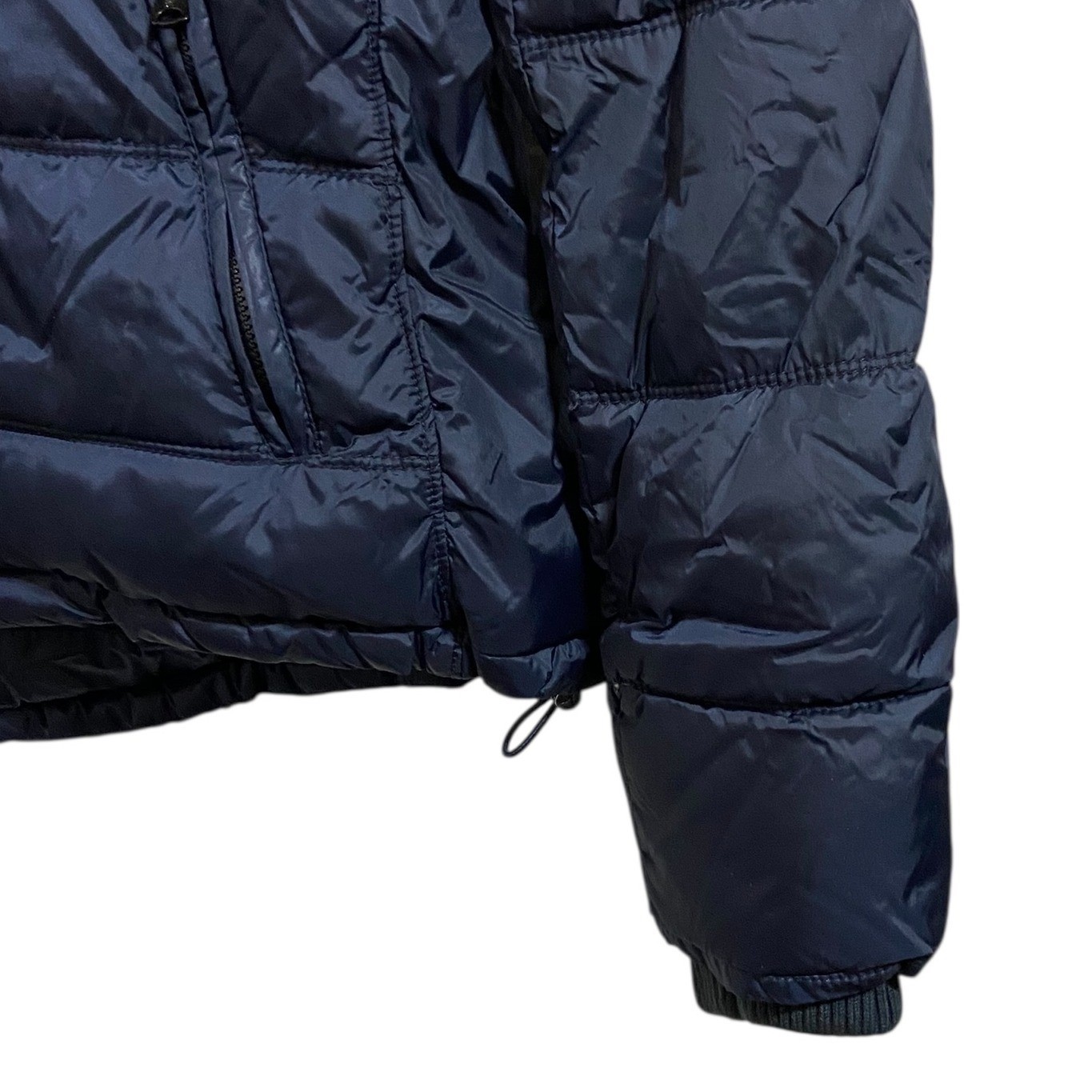 American Eagle Outfitters Puffer Jacket Fur Hood Navy Blue Quilted Winter Coat L