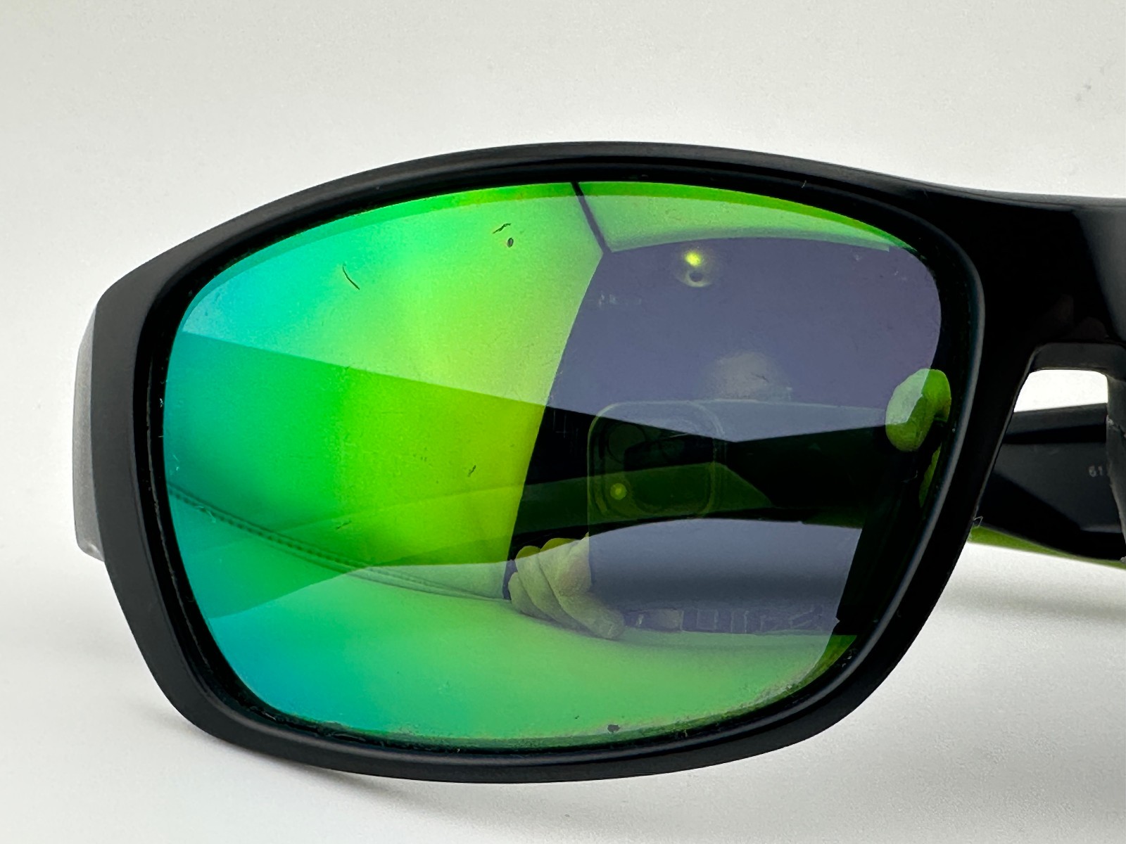 Smith FORGE Matte Black Green Mirror Sunglasses *minor scratches on lenses*