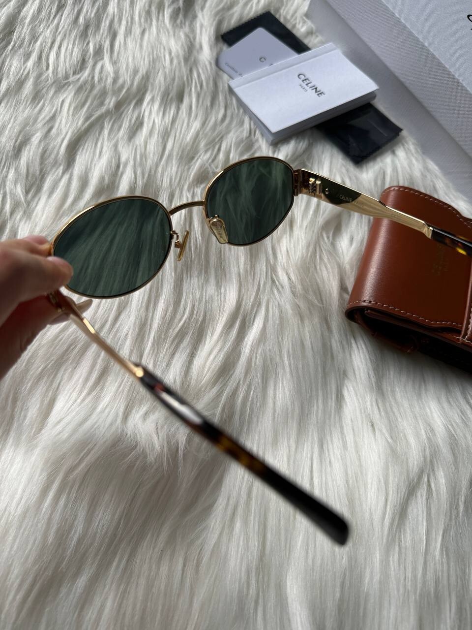 Celine Sunglasses Triomphe Gold Metal Fram