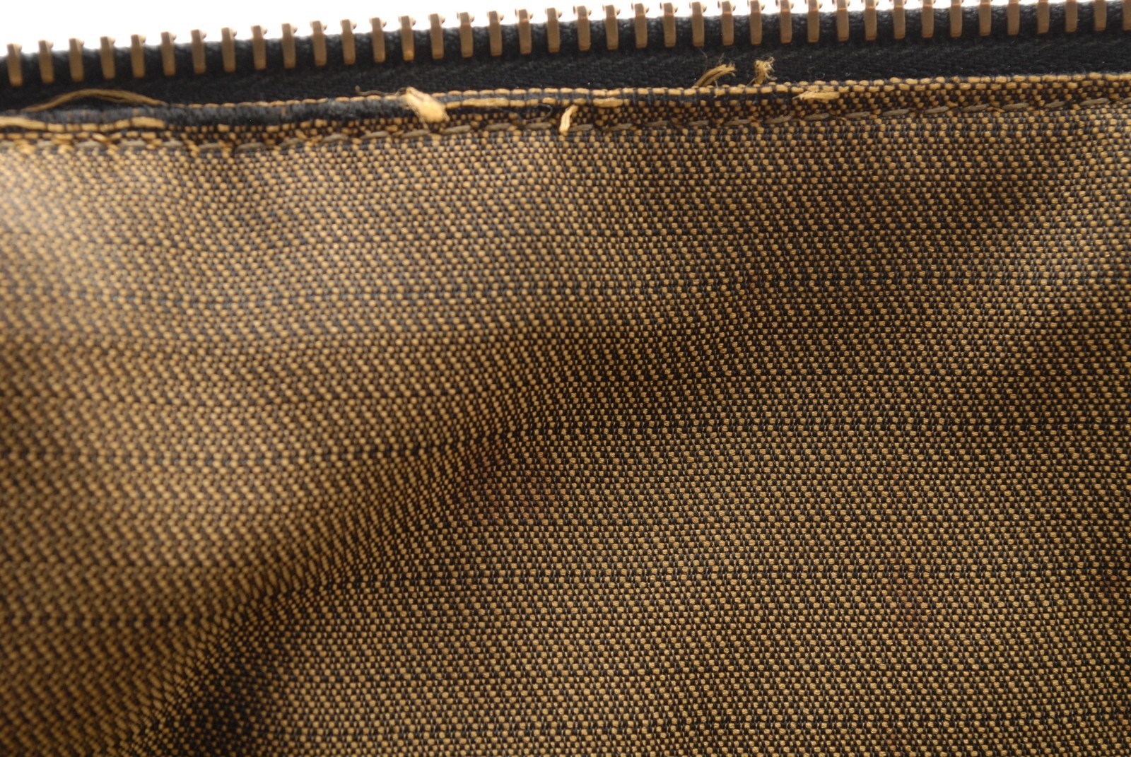 FENDI Zucca Vanity Handbag Brown Canvas