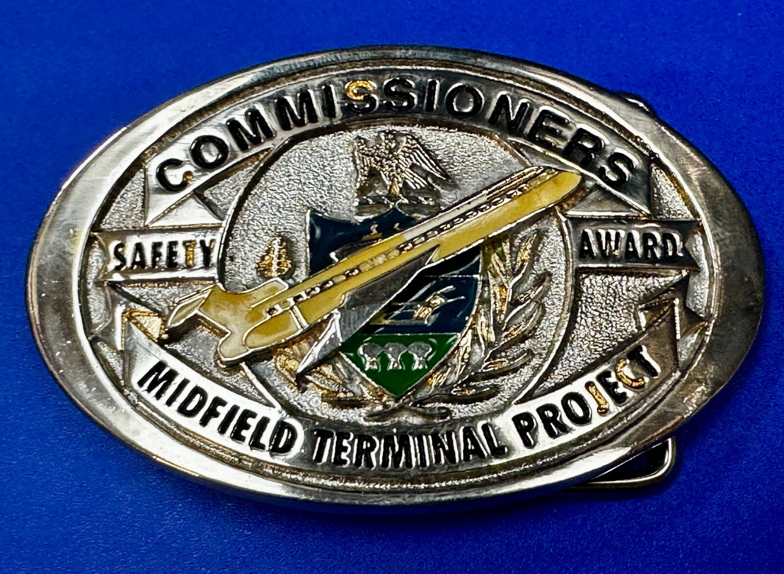 Commissioners Midfield Terminal Project Safety Award Commemorative Belt Buckle