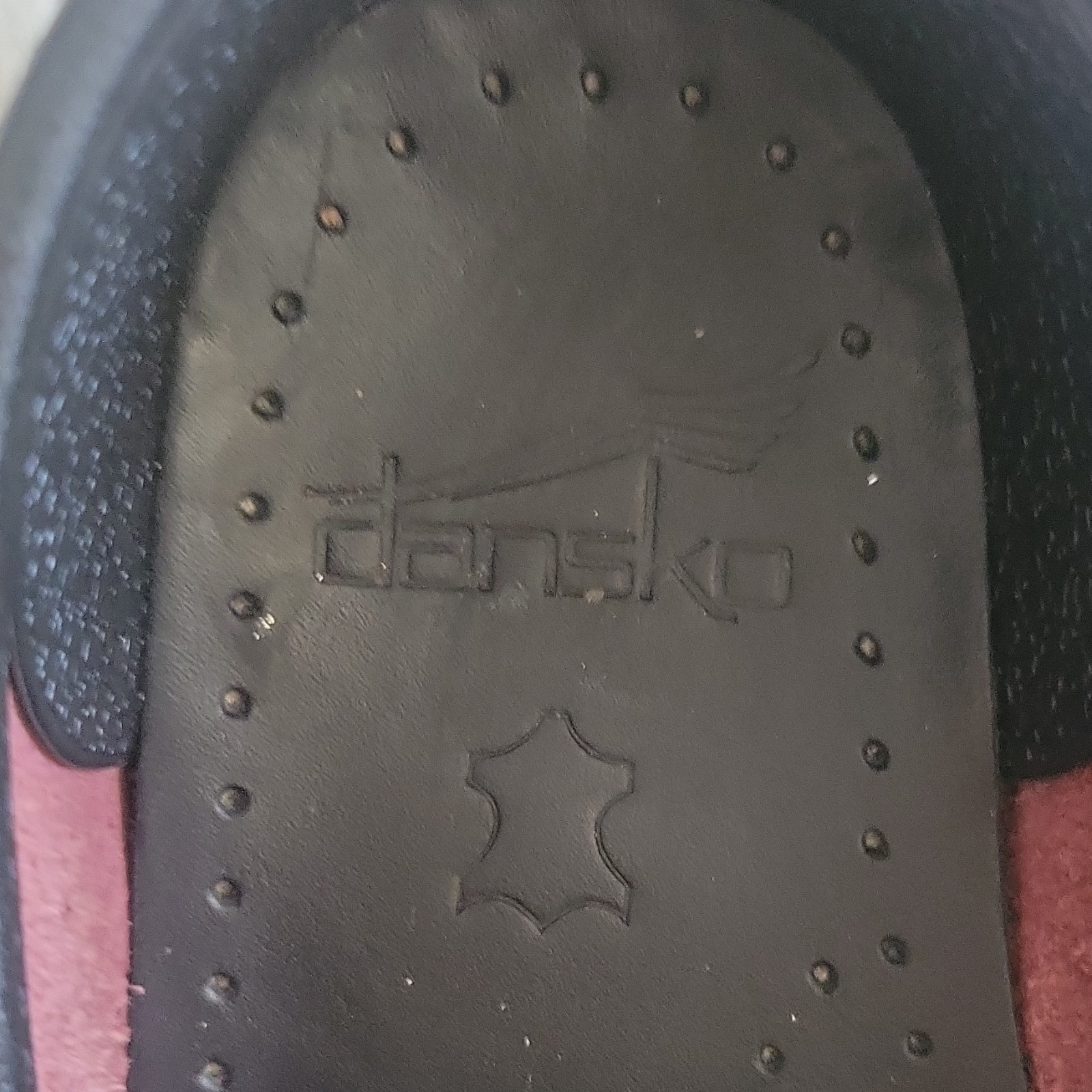 Dansko Professional Burgundy Leather Comfort ClogSlip On Wedge Heel EU 37 US 6.5