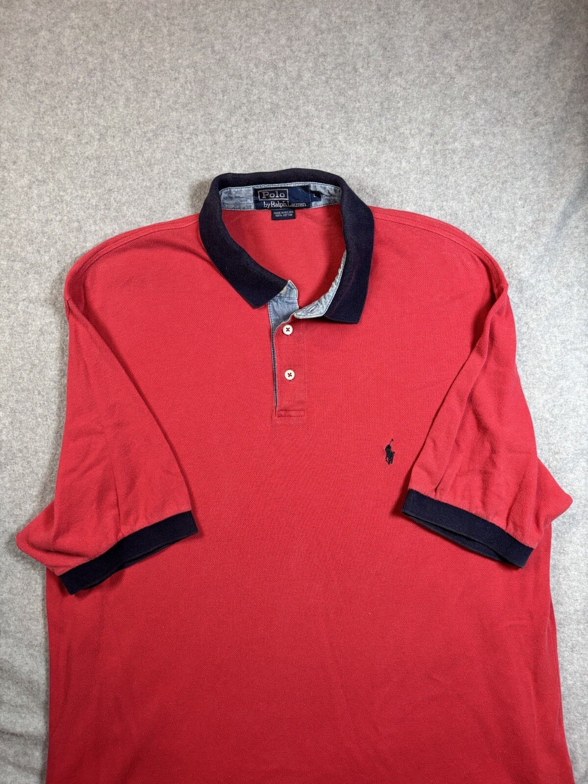 Polo by Ralph Lauren Golf Polo Shirt Men’s Large Red With Black Banding